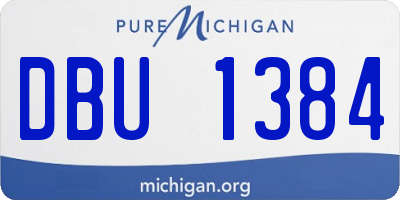 MI license plate DBU1384