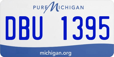 MI license plate DBU1395