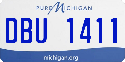 MI license plate DBU1411