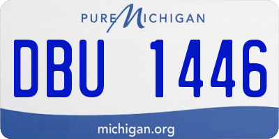 MI license plate DBU1446