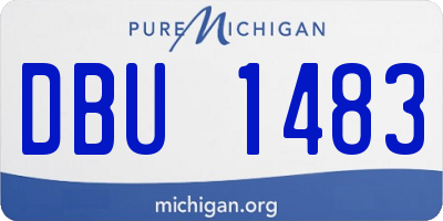 MI license plate DBU1483