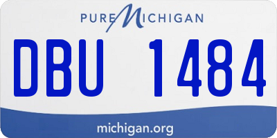 MI license plate DBU1484