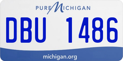 MI license plate DBU1486