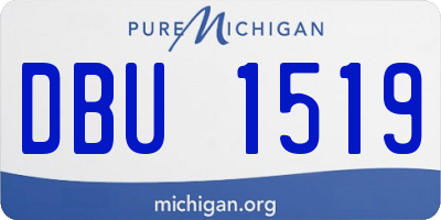 MI license plate DBU1519