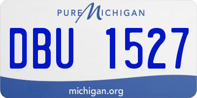 MI license plate DBU1527