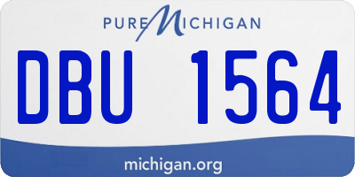 MI license plate DBU1564