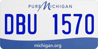 MI license plate DBU1570