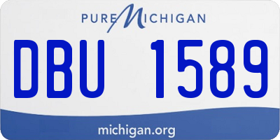 MI license plate DBU1589