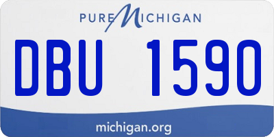 MI license plate DBU1590