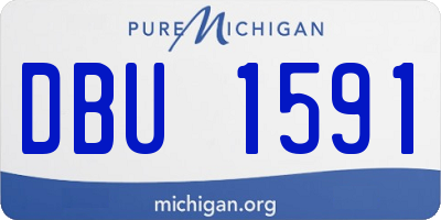 MI license plate DBU1591