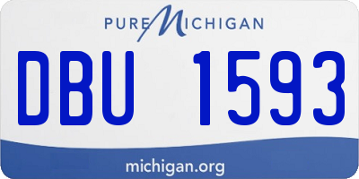 MI license plate DBU1593