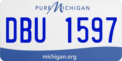 MI license plate DBU1597