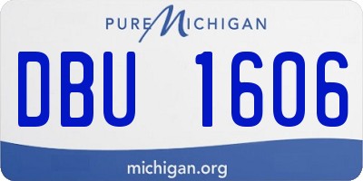 MI license plate DBU1606