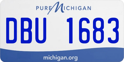 MI license plate DBU1683