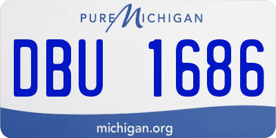 MI license plate DBU1686