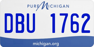 MI license plate DBU1762