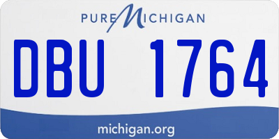 MI license plate DBU1764