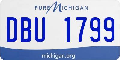 MI license plate DBU1799