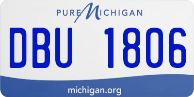 MI license plate DBU1806