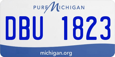 MI license plate DBU1823