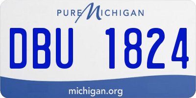 MI license plate DBU1824