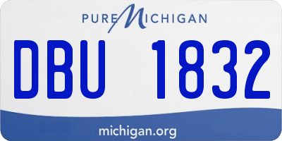 MI license plate DBU1832