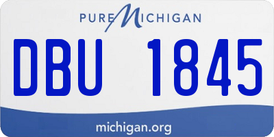 MI license plate DBU1845