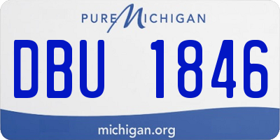 MI license plate DBU1846