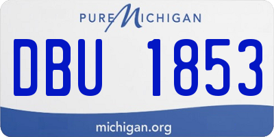 MI license plate DBU1853