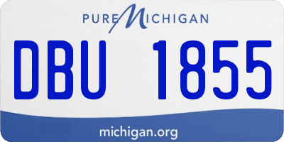 MI license plate DBU1855