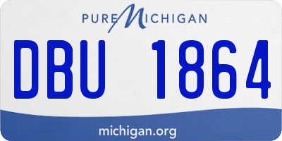 MI license plate DBU1864