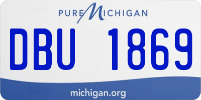 MI license plate DBU1869