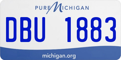 MI license plate DBU1883