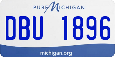 MI license plate DBU1896