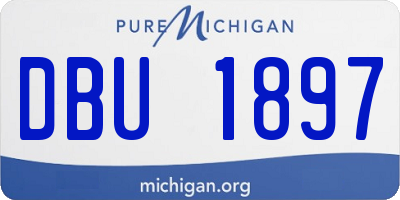 MI license plate DBU1897