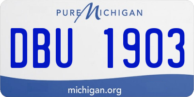 MI license plate DBU1903