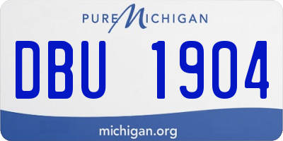 MI license plate DBU1904