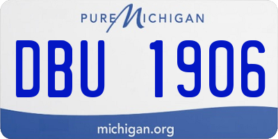 MI license plate DBU1906