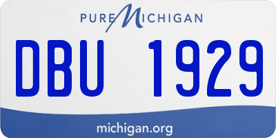 MI license plate DBU1929
