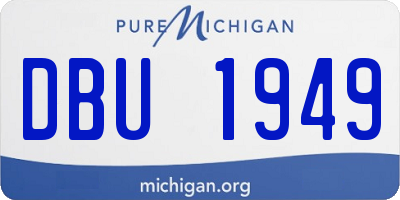 MI license plate DBU1949