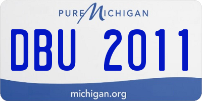 MI license plate DBU2011
