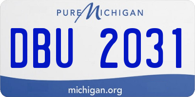 MI license plate DBU2031