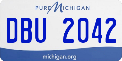 MI license plate DBU2042