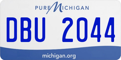 MI license plate DBU2044