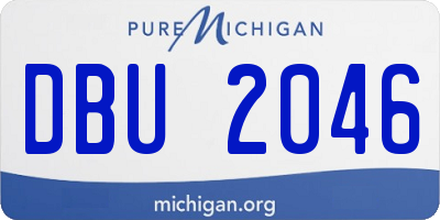 MI license plate DBU2046