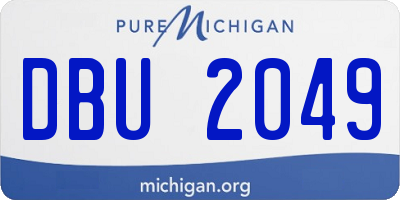 MI license plate DBU2049