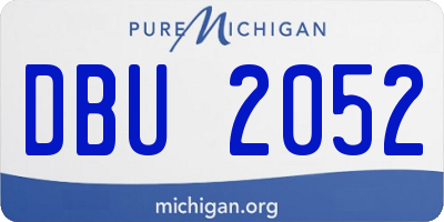 MI license plate DBU2052