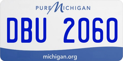 MI license plate DBU2060