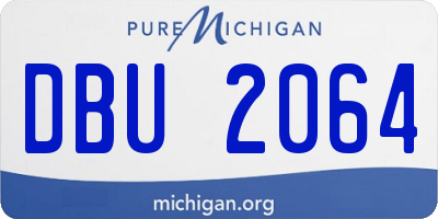 MI license plate DBU2064