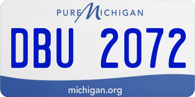MI license plate DBU2072